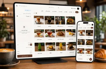 پیشنمایش داشبورد سزارو روی میز کافه